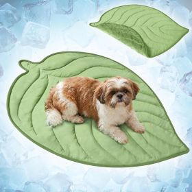 Reversible Ginkgo Leaf Cooling Mat (size: Sage Green  Medium)