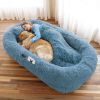 Oversized Faux Fur Cuddle Bed for You and Your Pup