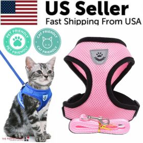 Reflective Adjustable Dog Harness (Color / Size: Pink / L)