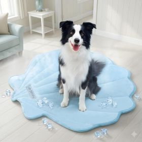 Large Cooling Mat for Dogs (Color: Blue)