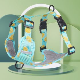Reflective Chest-Strap Harness for Big Dogs (Colour / Specification (L * W): Lake Blue / L)
