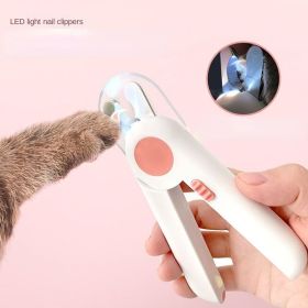 LED Light Nail Clippers (Color / No: Pink / No Battery Inside)