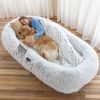 Oversized Faux Fur Cuddle Bed for You and Your Pup