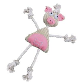 Eco-Friendly Jute Mannequin Toy – Sustainable Squeaky Fun (Option: Pink)