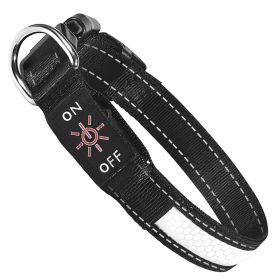 LED Light-Up Safety Collar, 9 Colors (size: S)