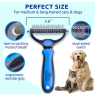 Double-Sided Deshedding Brush for Dogs