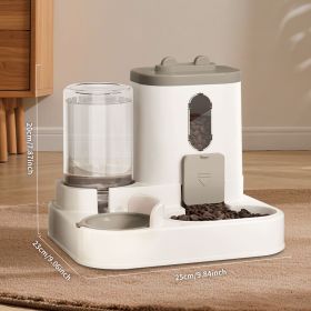 Smart Timed Feeder with Double Compartments (Color: Grey)