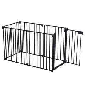 Configurable Safety Gate – 6 Panel Play Yard (Option: Black)