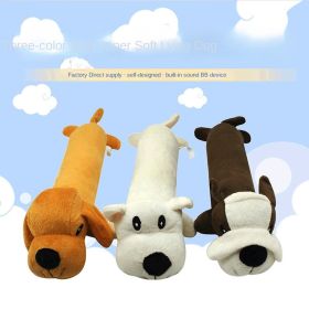 Plush Squeaky Dental Toy – Multi-Pet Safe (colour: White dog)
