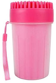Portable Paw Cleaner Cup – 2-in-1 Wash & Groom (Color: Pink, size: small)