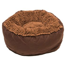 Microfiber Round Bed – Large Comfort (Color: Brown, size: large)