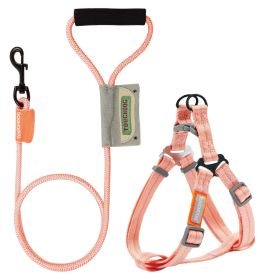 Macaron 2-in-1 Harness and Leash – Foam Grip (Color: Pink, size: medium)