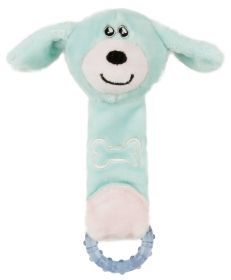 Moo-Born Plush Teething Toy – Multi-Texture Design (Color: Blue)