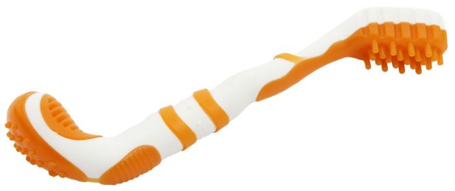 TPR Dental Brush Toy – Multi-Textured (Color: Orange)