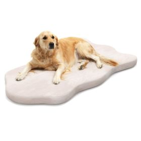 Orthopedic Memory Foam Bed – Large Breed Support (Color: Beige)