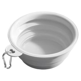 Collapsible Travel Bowl – Portable Pet Feeding (Color: Gray)